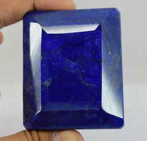 Natural 877 Ct EGL Certified African Blue Sapphire Loose Gemstone Emerald Shape - Picture 1 of 3