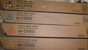 Genuine set of Ricoh MP C5502 841754 841753 841751 841752 Toner New SEALED - Picture 1 of 1