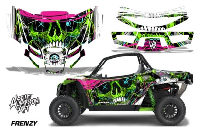 UTV Graphics Decal Sticker For Arctic Cat Textron Wildcat XX 2018+ FRENZY GREEN - Image 1 of 2