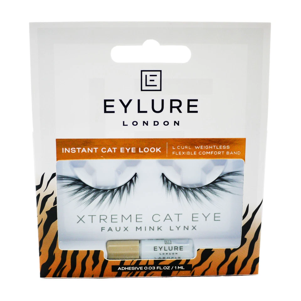 EYLURE INSTANT CAT EYE LOOK XTREME CAT EYE FAUX MINK LYNX, L CURL, WEIGHTLESS - Image 1 of 1