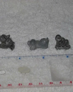 Dollhouse Shadowbox Miniature Pewter Animals Duck Worm Puppy Vintage Lot - Picture 1 of 5