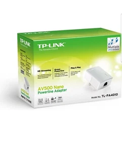 TP-Link AV500 Nano Powerline Adapter Starter Kit TL-PA4010KIT New - Afbeelding 1 van 6