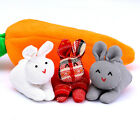 Hide-and-Seek Bunnies In Carrot Pouch Easter 3 Rabbits Into Carrot Purse Bag