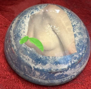 Vintage Glass Paperweight Topless Woman Torso - Picture 1 of 4