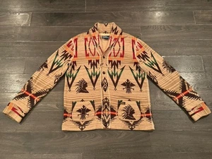 Polo by Ralph Lauren Shawl Collar Navajo Western Print Knit Cardigan Sweater, L - Picture 1 of 15