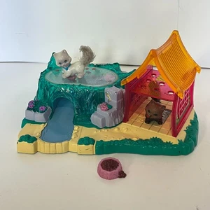 Vintage 90s Kenner Littlest Pet Shop LPS 1995 Water Garden Kitties Cat Playset - Bild 1 von 11