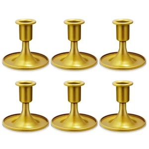Kerzenständer 6 Stück kurz Metall Kegel Kerzenhalter - Bild 1 von 9