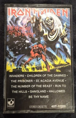 Iron Maiden - The Number of the Beast Cassette Tape 4xt-12202 1982 - Image 1 of 4