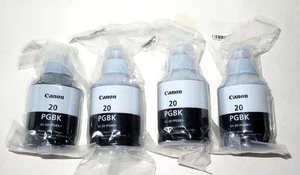 CANON GENUINE GI-20 Black Ink Bottle for PIXMA MegaTank - Picture 1 of 2