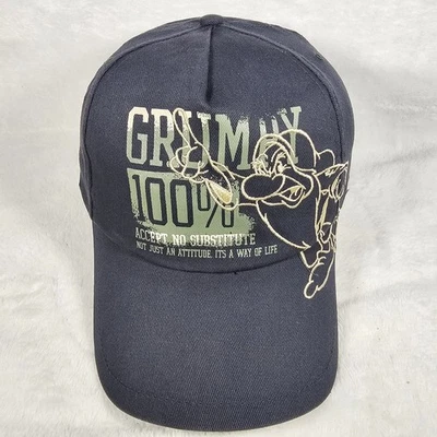 Gorra Walt Disney World Grumpy Gris OSFA Unisex Correa Ajustable 100% Algodón Foto 1 de 4