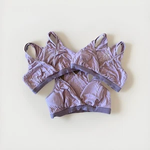 Lot 3 - Cake Maternity Nursing Bra Milk Night Sleep Bra Sz M busty Light Purple - Picture 1 of 5