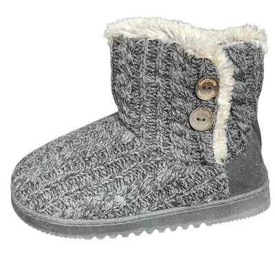 Dearfoams Memory Foam Sweater Knit Bootie Slippers US Size 5-6 Womens - Изображение 1 из 4