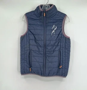 Antares Sellier Womens Navy Blue Full Zip Riding Outdoors Puffer Vest Sz M - Picture 1 of 6