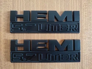 Dodge Schriftzug 5,7L Hemi schwarz Matt - Bild 1 von 4