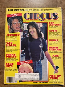 Circus Magazine APRIL 30 1983 JOURNEY POSTER VAN HALEN JUDAS PRIEST RUSH DEF LEP - Picture 1 of 4