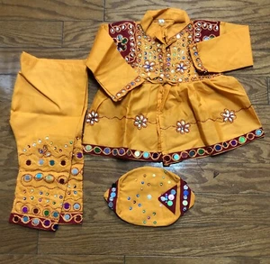 New Toddler Indian Traditional 3pcs Set for Kids  Color-yellow Size- 2 - Picture 1 of 6