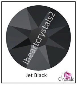 JET BLACK 30ss 6.5mm 144 pc IHC Austrian Flatback Crystal Rhinestone 2088 Xirius - Picture 1 of 5