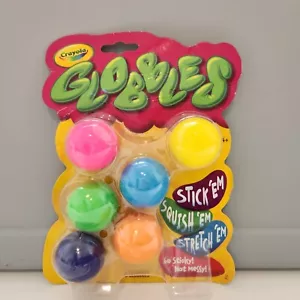 Paquete de 6 bolas elásticas pegajosas blando Crayola Globbles nuevo en caja - Imagen 1 de 5
