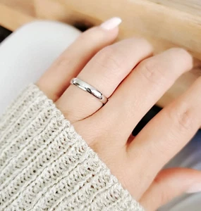 Silver Round Gemstone Ring Solid 925 Sterling Silver Beautiful All Size MK* - Picture 1 of 8