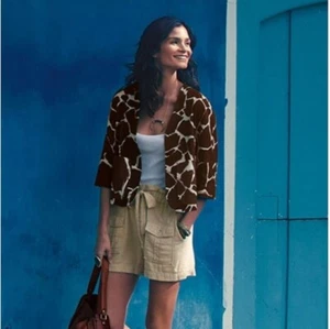 Anthropologie Leifsdottir Animal Print Blazer/jacket Womens Size Small - Picture 1 of 6