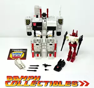 MINT 100% Complete 1985 Transformers G1 Triple Changer METROPLEX RUBBER Tires! - Picture 1 of 19