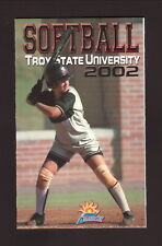 Troy State Trojans--2002 Softball Pocket Schedule--Alabama Cattlemen's