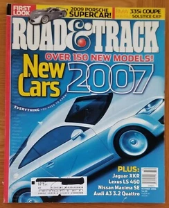 Road & Track Magazine October 2006, 2007 New Cars Cover, Very Good Condition - Foto 1 di 2