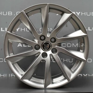 ORIGINAL RUEDA DE ALEACIÓN DELANTERA ÚNICA JAGUAR TIPO F VELA PLATA 18" PULGADAS X1 8.5J - Imagen 1 de 3
