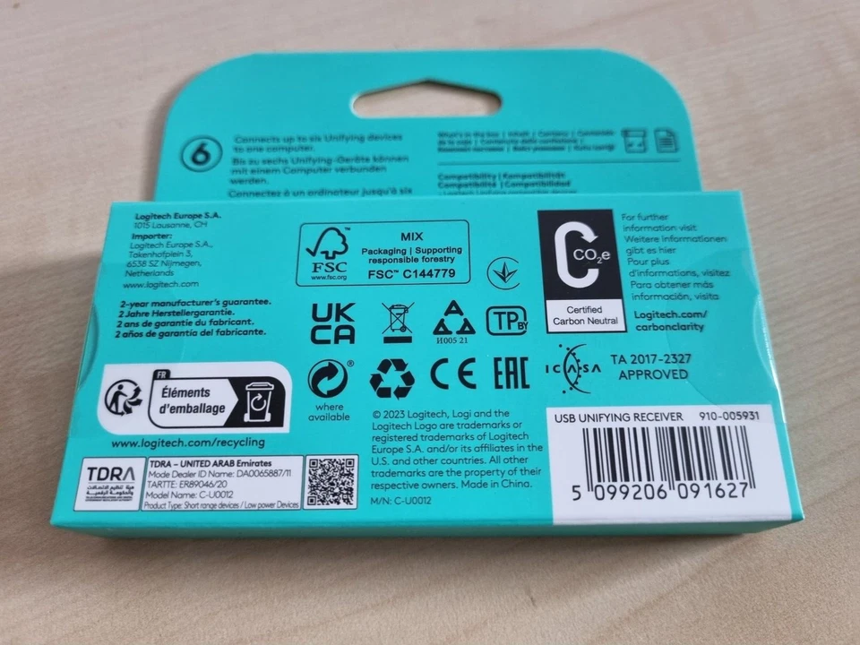 Logitech USB Unifying Receiver Wireless Maus-/Tastaturempfänger (910-005931) - Bild 1 von 1