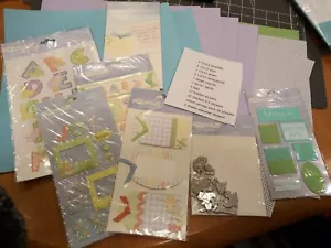 Baby Shower Niño Niña Libro de recortes Página Kit Papel troquelado pegatina etiqueta encanto pergamino - Imagen 1 de 10