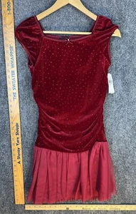 I.N. Mädchen, ärmelloses Kleid, Mädchen Größe 16, weinrot mit Pailletten - Bild 1 von 8