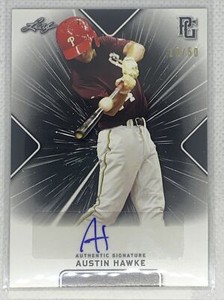 2021 LEAF PERFECT GAME AUSTIN HAWKE BLACK PAPER AUTO # 12/50