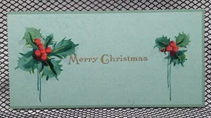 c1910s Mistletoe Merry Christmas Poetic Embossed Greeting Card c1920s Unsigned - Picture 1 of 4