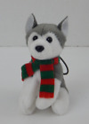 Ty * 'Holiday Baby Beanie ~ 'Sled' Husky * 2010 * AUCUNE étiquette suspendue