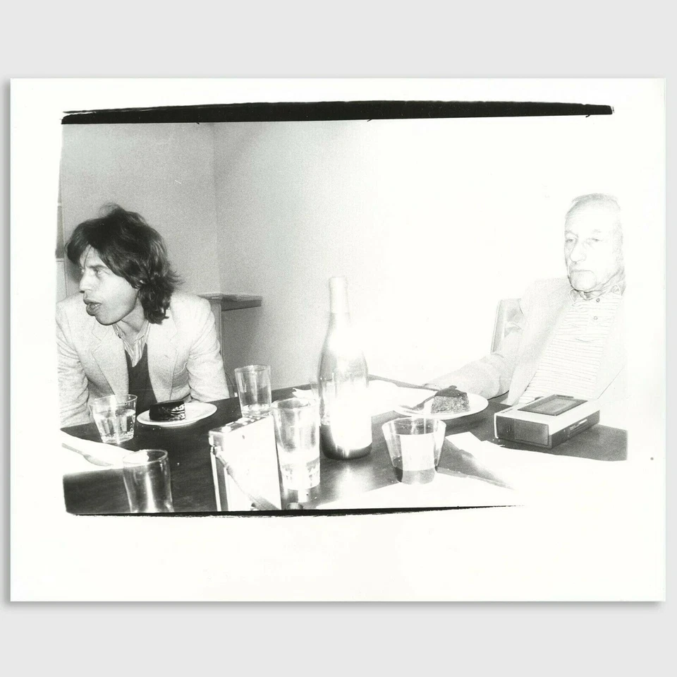 Andy Warhol Rare Vintage 1979 Original Mick Jagger and William S. Burroughs, COA - Image 1 of 4