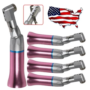 5pcs NSK Style Dentale Bassa Velocità Contra Angolo Manipolo Chiusura Tipo E Attacco Rosa - Foto 1 di 12
