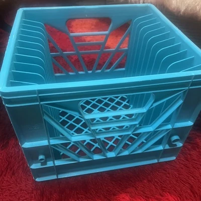 Vtg Record Vinyl Album Plastic Crate Slot Spectrum Milk Box Holder Display As Is - Image 1 of 4