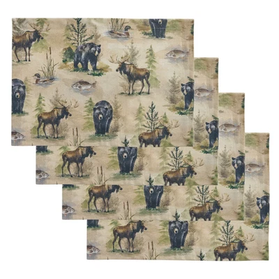 SET OF FOUR BRANSON LODGE PLACEMATS, NEW, CABIN, LODGE, RUSTIC THEME - Image 1 of 3
