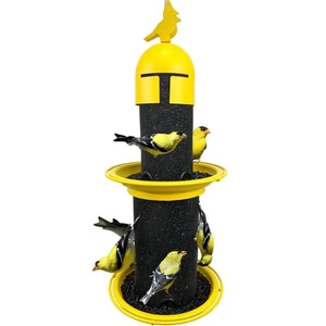 Metal Mesh Tube Bird Feeder, Finch Feeder for Nyjer/Thistle Seed, Large 2-Tie... - Picture 1 of 6