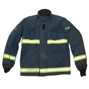 Chaqueta túnica azul reflectante bombero del servicio de bomberos británico - Imagen 1 de 3