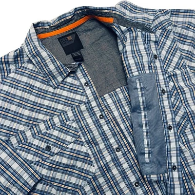 5.11 Tactical Shirt Mens 2XL Blue Plaid Short Sleeve Snap Button Up Conceal - Image 1 of 4