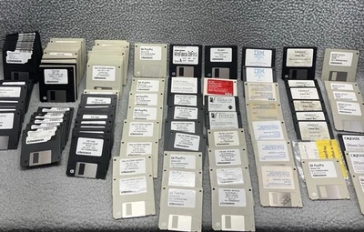 Lote de 147 Disquetes Gateway 2000 Microsoft Oki Vintage Varios Software 3.5" Foto 1 de 4