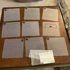 Stampin Up! FESTIVE Paper-Piercing  lot of 9 pcs,  6 x 6 - Picture 1 of 5
