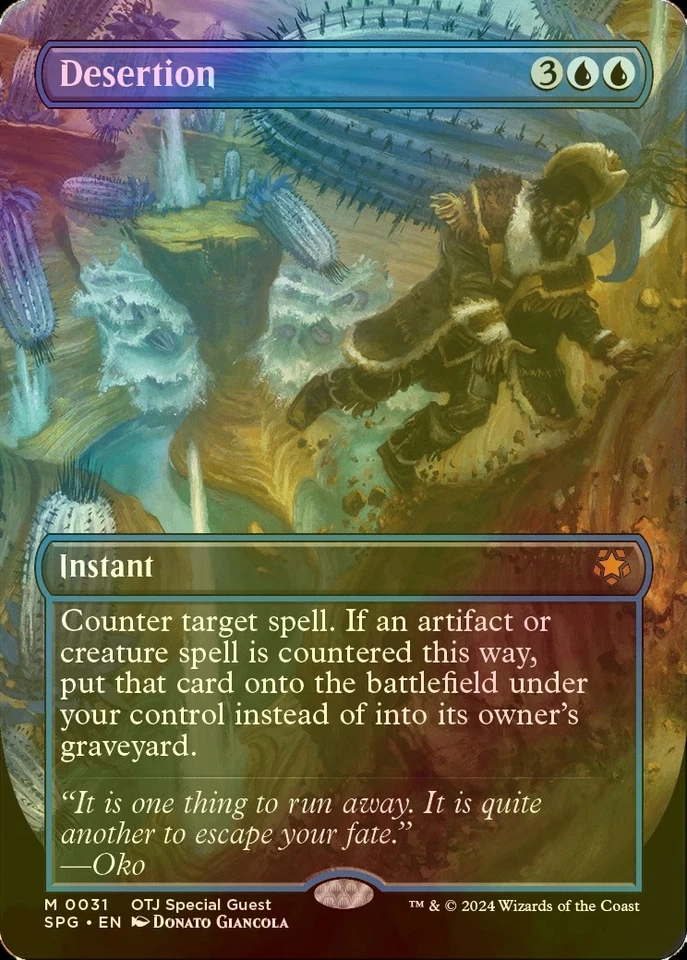 MTG FOIL Desertion (Full Art) English SPG - Image 1 of 1