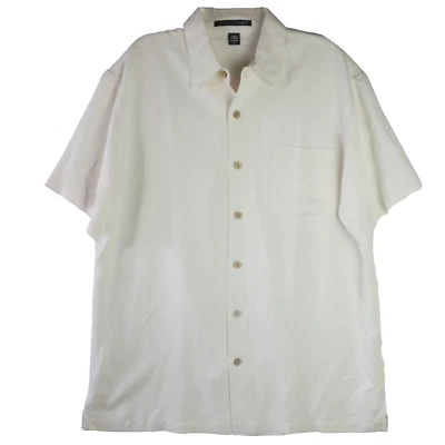 Devon & Jones Men's Size XL Golf Shirt Short Sleeve Rayon / Poly Blend Cream - Image 1 of 4