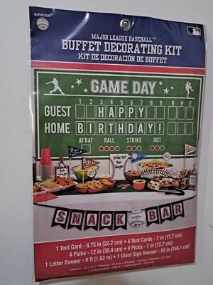 MLB Baseball Buffet Decorating Kit Party Birthday Tailgating 15 Piece Kit NEW - Image 1 of 4