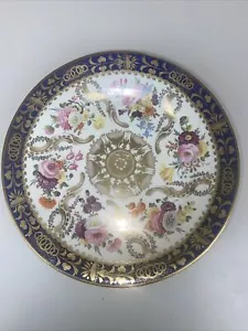 7 Davenport Floral Pattern Fine Gold Gilt circa 1820s 9 1/2 Dinner Plates - Picture 1 of 18