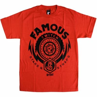Twitch Famous Stars and Straps Js Thunder T-Shirt Red Black - Imagen 1 de 2