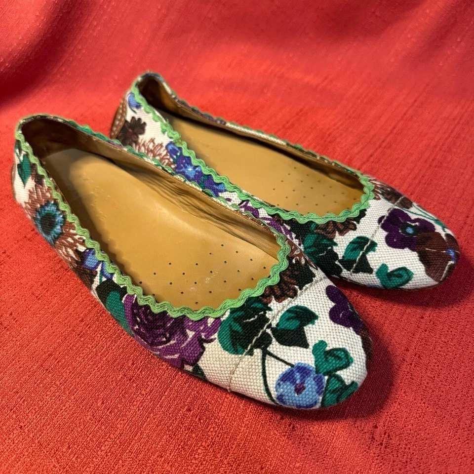 The Original Car Shoe Floral Ballet Flats, Size 7, EUC - Image 1 of 4