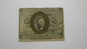 1863 $.10 Second Issue Fractional Currency Obsolete Bank Note Bill 2nd FINE! - Picture 1 of 2